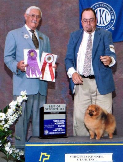 Roxie winning BOS at the PCCV Supported Entry in 2006